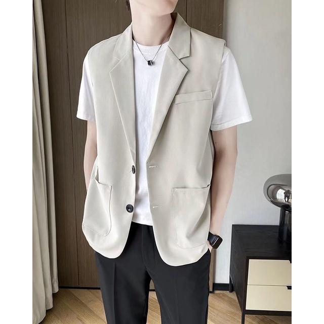 Áo gile nam thời trang hiện đại phong cách hàn quốc cực chất, trẻ trung , năng động, phom rộng cực basic - N47