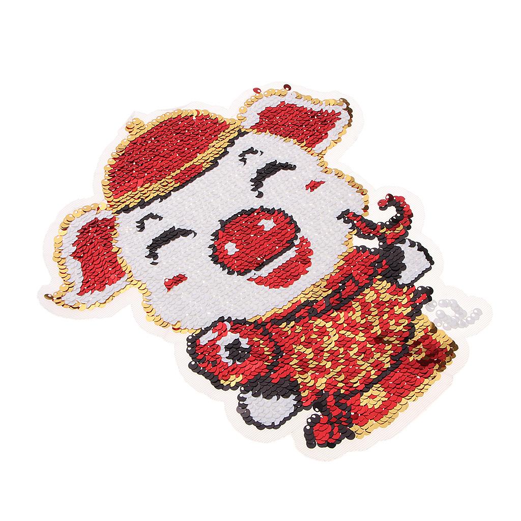 Thêu May Trên Táo Miếng Dán Trang Trí Lấp Lánh Sequin Miếng Dán Cho DIY Hoặc Sửa Chữa Quần/Quần Áo