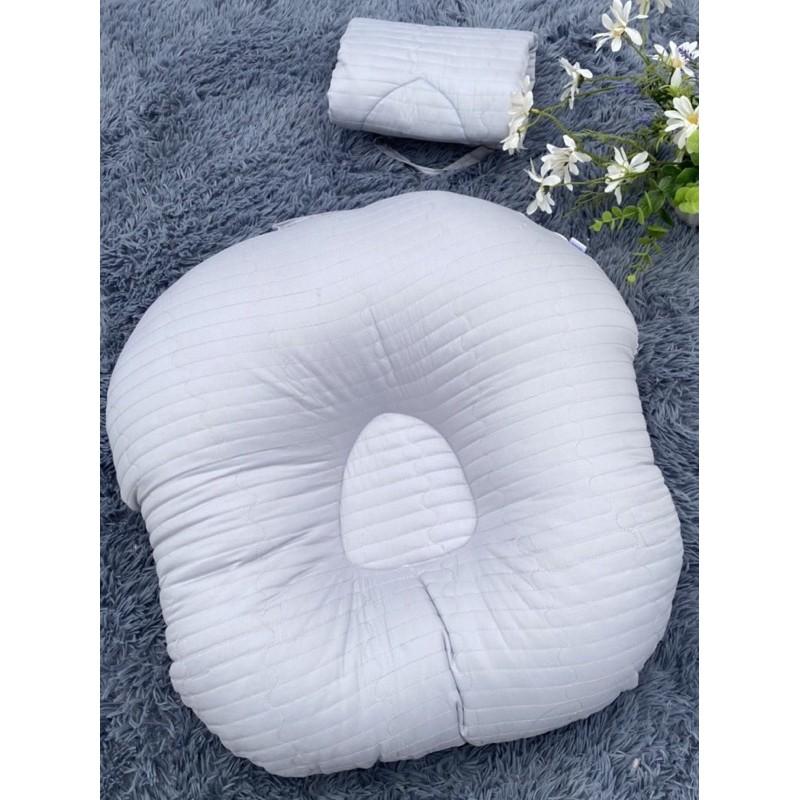 Gối chống trào ngược cotton Hàn trần vỏ cao cấp bảo ngọc (Đã bao gồm vỏ gối và ruột gối nhồi bông)