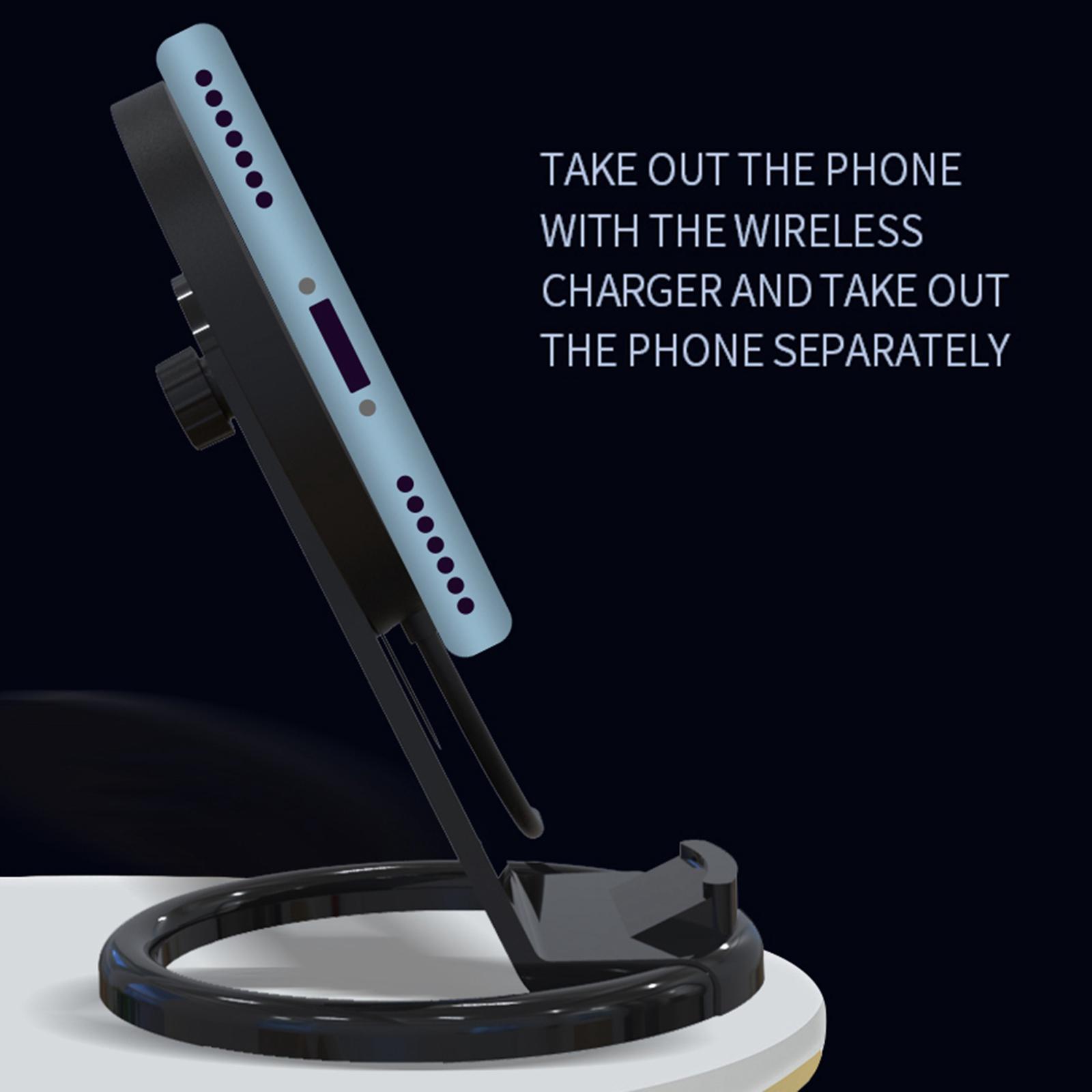 Wireless Charger Phone Holder Mount Adjustable Bracket for iPhone 12