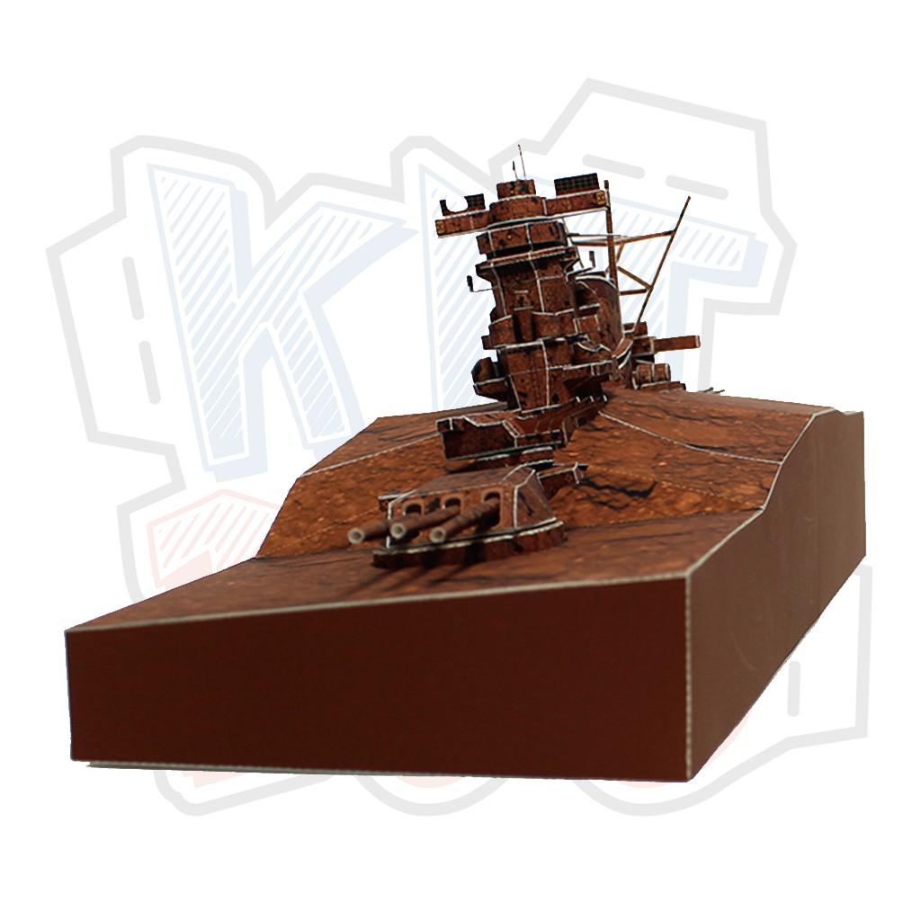 Mô hình giấy chiến hạm quân sự Sinking Yamato