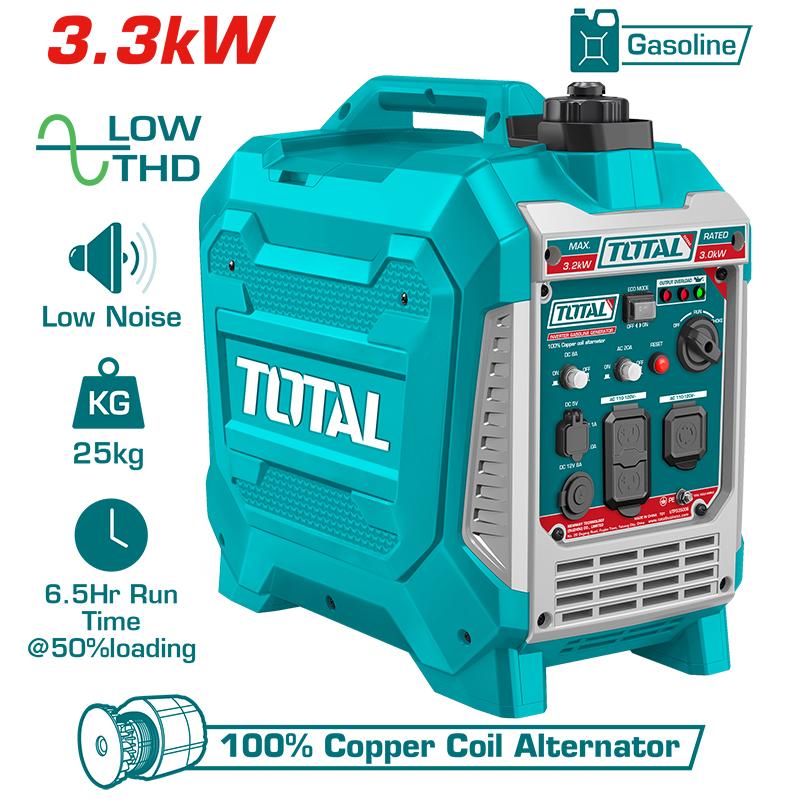 MÁY PHÁT ĐIỆN DÙNG XĂNG BIẾN TẦN 3.3KW 10W TOTAL TP535006 - HÀNG CHÍNH HÃNG