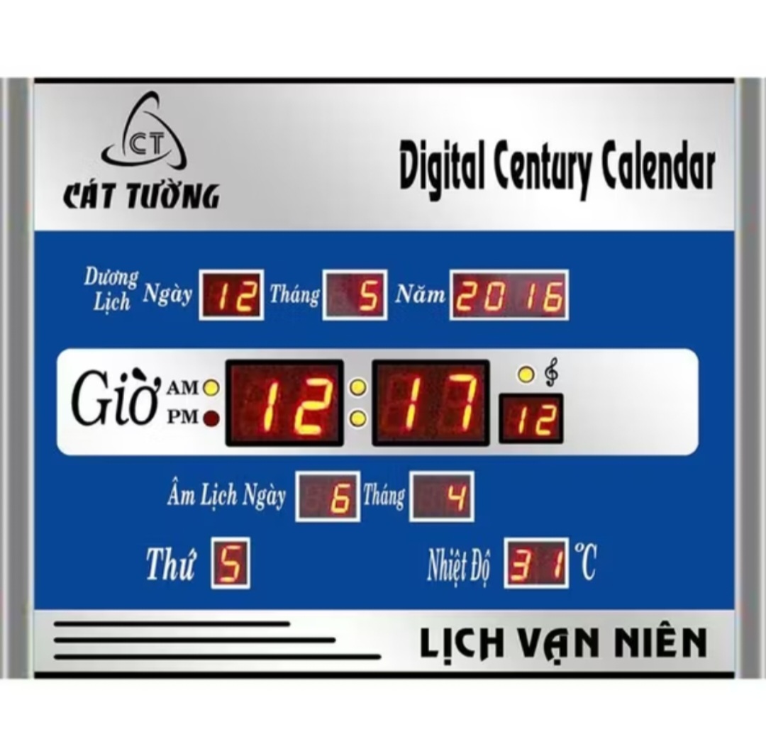 ĐỒNG HỒ LED LỊCH VẠN NIÊN TREO TƯỜNG BÁO GIỜ NHIỆT ĐỘ NGÀY THÁNG NĂM THỨ ĐA NĂNG HÀNG ĐẸP CHẤT LƯỢNG
