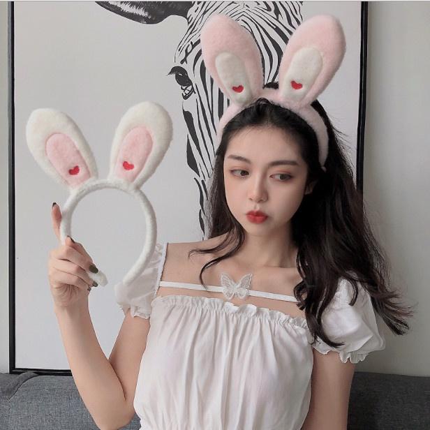 Bờm Cài Tóc Tai Thỏ Dễ Thương Phong Cách Hàn Quốc Cho Nữ Siêu Xinh