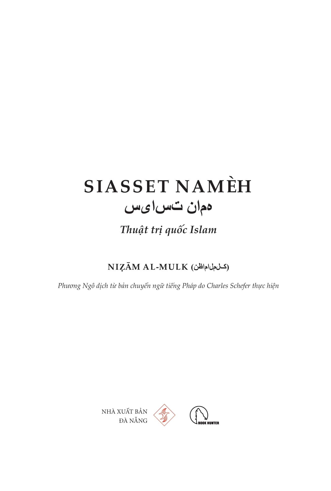 Sách - Thuật Trị Quốc Islam - Siasset Namèh - Bìa Cứng