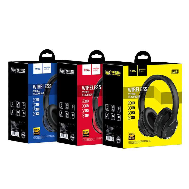 Tai Nghe Chụp Tai Bluetooth HOCO W28 - Dung Lượng Pin 250mAh - Hàng Chính Hãng