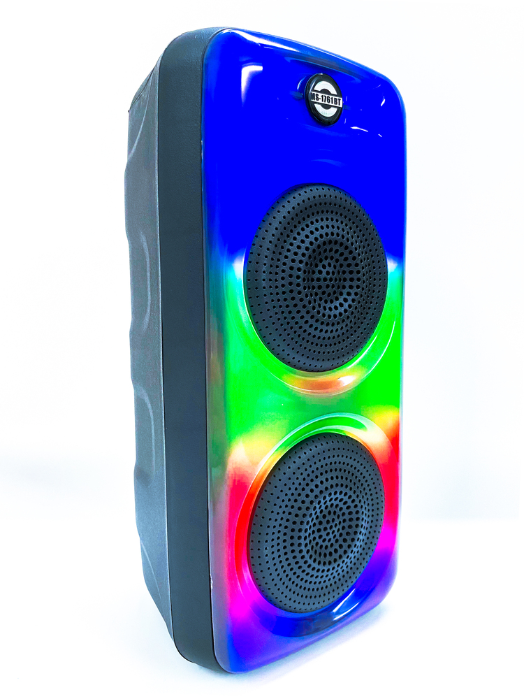 Loa Bluetooth MS-1761BT với đèn led RGB âm thanh bass mạnh tích hợp khe cắm thẻ nhớ, USB và có thể karaoke