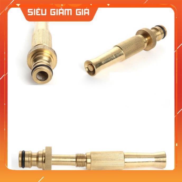 Bộ dây vòi xịt nước rửa xe, tưới cây . tăng áp 3 lần, loại 15m 206587 đầu đồng,cút đồng