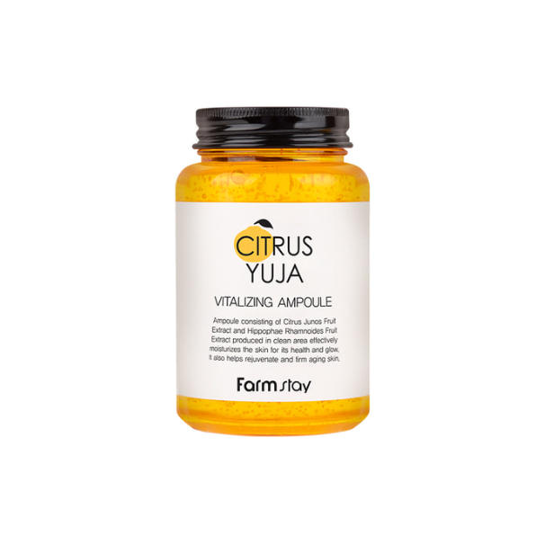 Tinh chất Citrus Yuja dưỡng sáng da &amp; cải thiện nếp nhăn _ Farmstay Citrus Yuja Vitalizing Ampoule