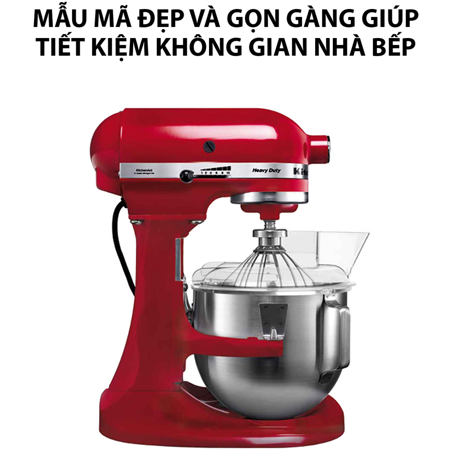 Máy Trộn Bát Nâng Heavy Duty KitchenAid 5KPM5EER (4.8L) - Đỏ - Hàng Chính Hãng