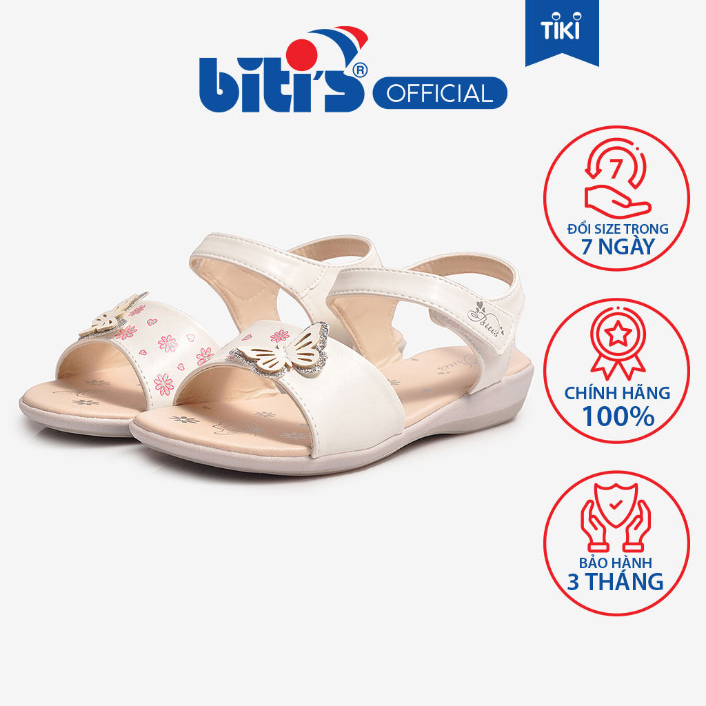 Sandal Si - TPR Bé Gái DTG076800TRG (Trắng