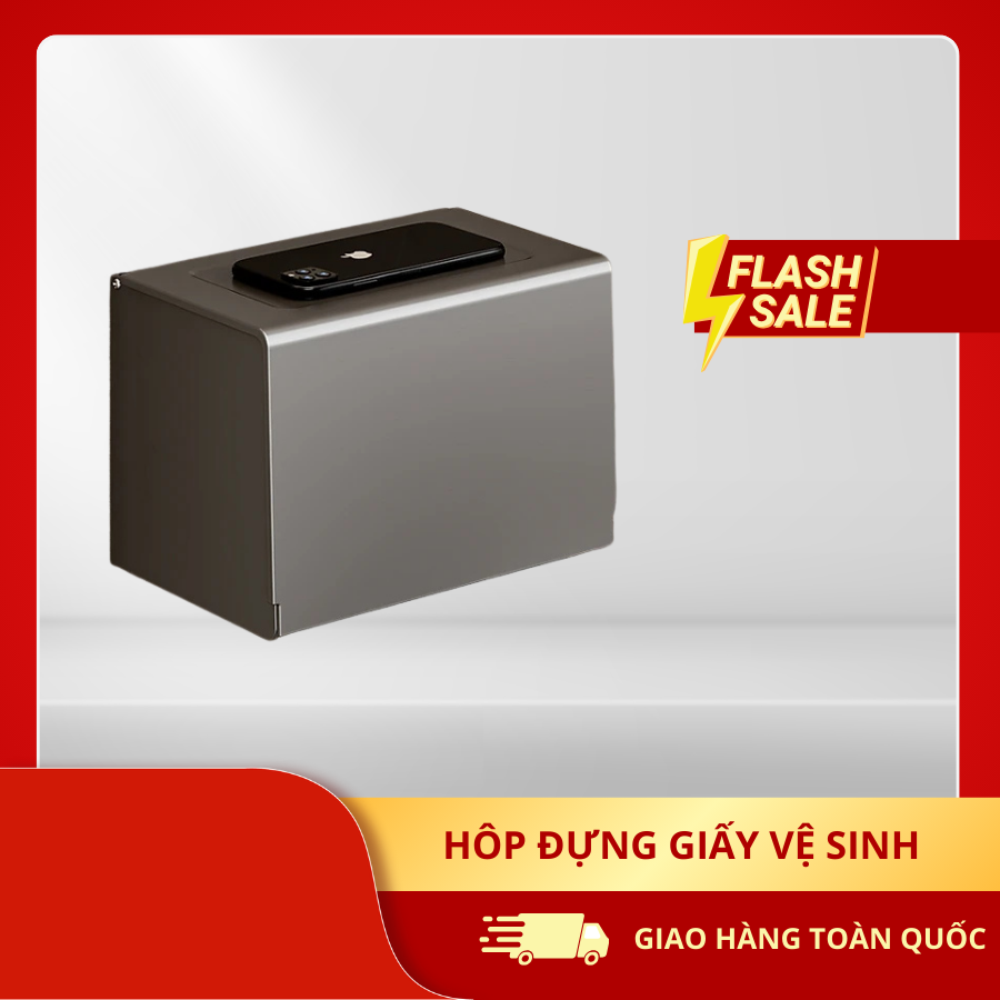 Hôp Đựng Giấy Vệ Sinh - Giá Đỡ Cuộn Giấy Vệ Sinh Gắn Tường Đa Năng - Không Han Gỉ, Dễ Lau Chùi - Hộp Giấy Vs K8520
