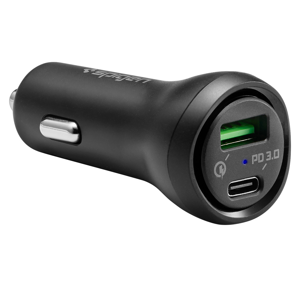 Tẩu Sạc Xe Hơi Spigen SteadiBoost Usb-C Pd3.0 Car Charger (1c1a) 27w - Hàng Chính Hãng