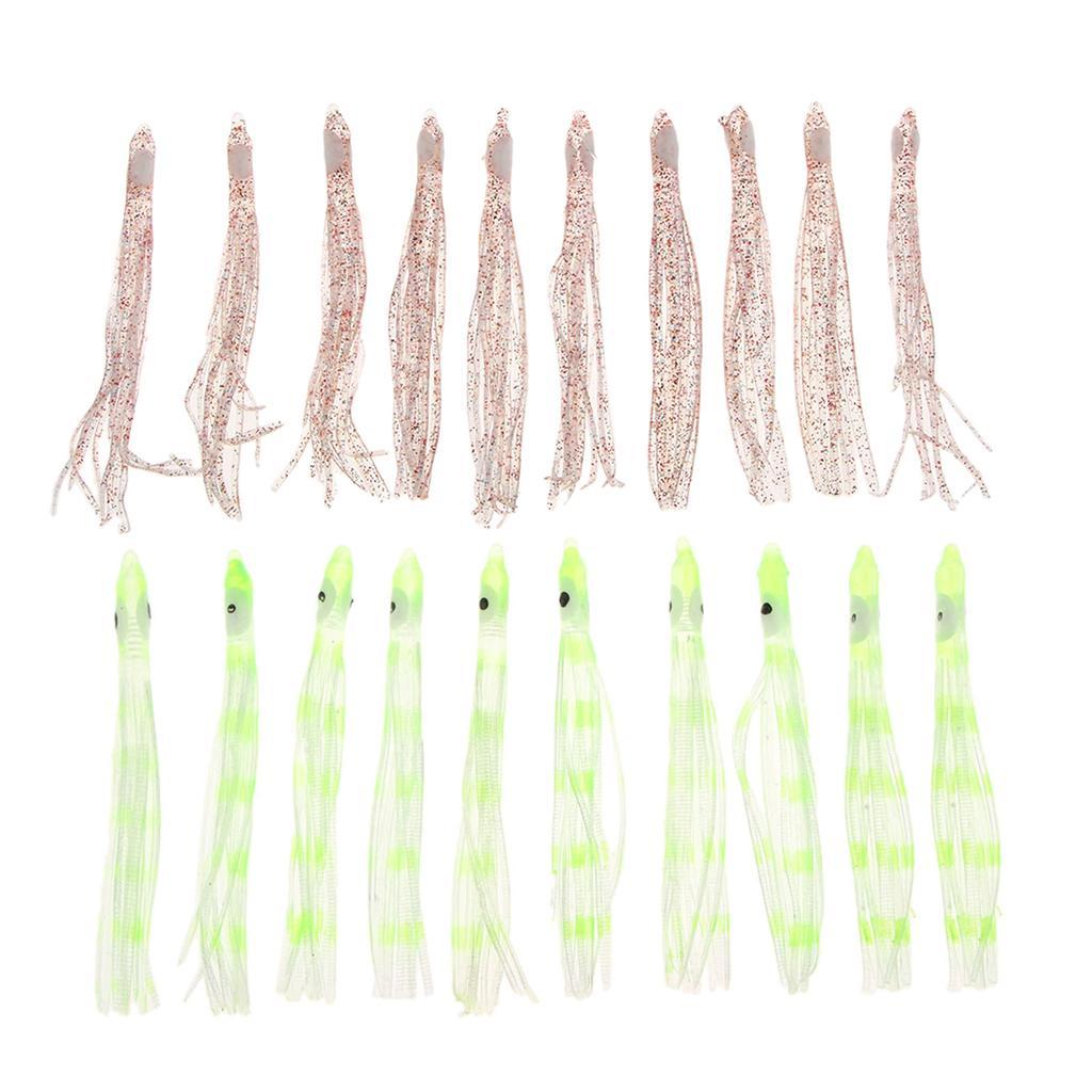 20pcs Fishing Lures Squid Octopus Skirts Lures Soft Baits Crankbaits