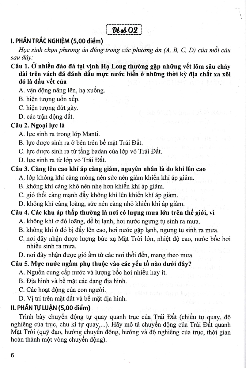 Sách tham khảo- Bộ Đề Kiểm Tra Địa Lí Lớp 10_HA