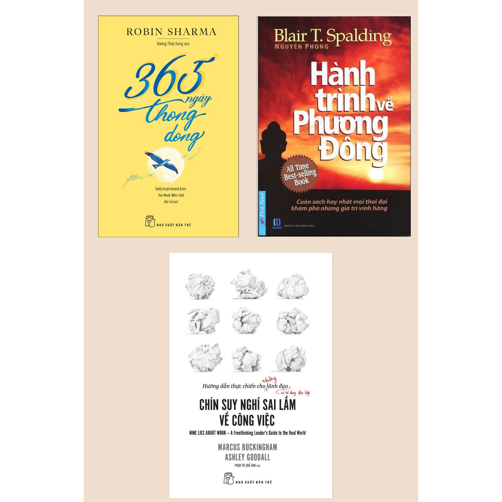 Combo 3 Cuốn Kỹ Năng Sống: 365 Ngày Thong Dong + Hành Trình Về Phương Đông + Chín Suy Nghĩ Sai Lầm Về Công Việc (Bộ Sách Thú Vị Về Cuộc Sống và Tâm Lý Cá Nhân)