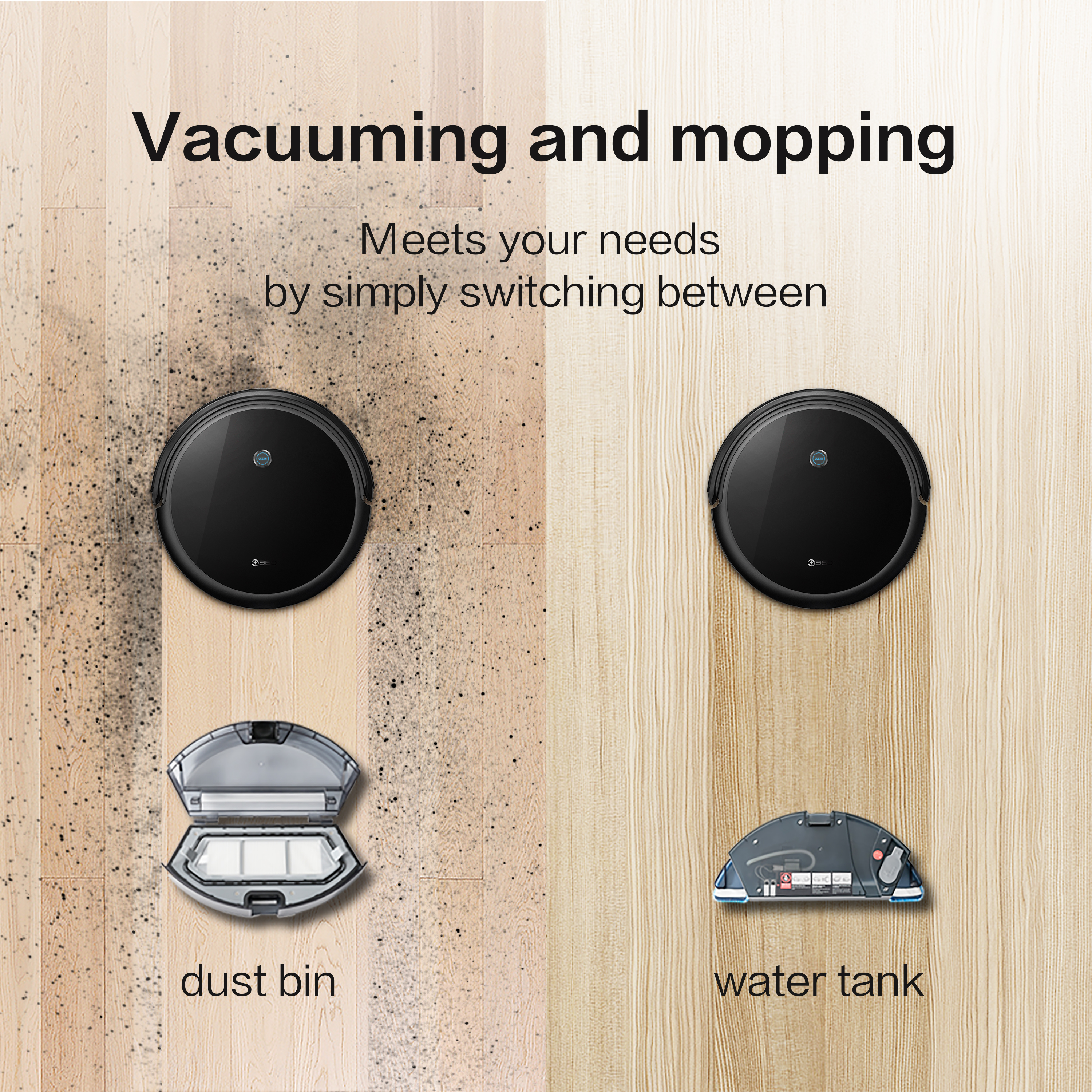 Robot hút bụi Vacuum 360 C50 - Robot Vacuum Cleaner Tự động thông minh  - Hàng Chính Hãng