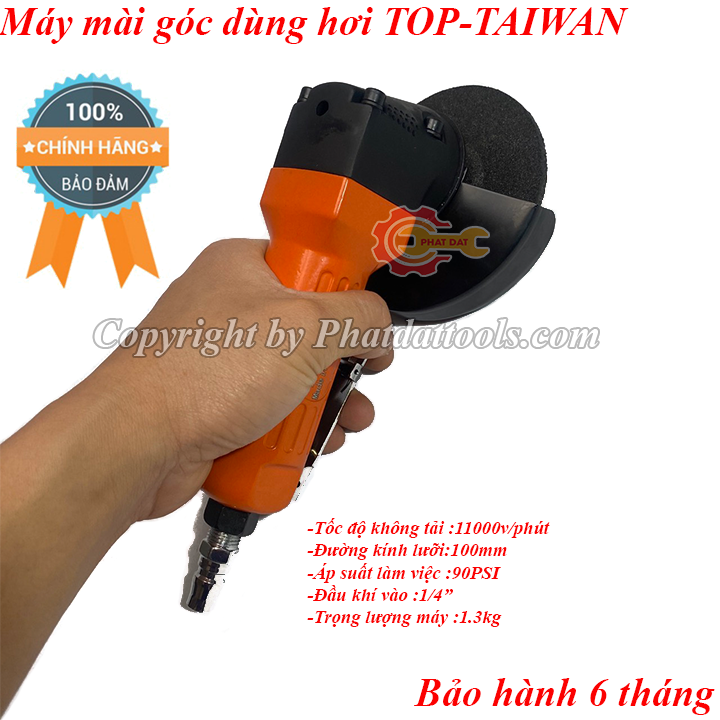 Máy mài góc đa năng dùng hơi TOP-100 - Made in Taiwan - Bảo hành 6 tháng-Máy cắt dùng hơi