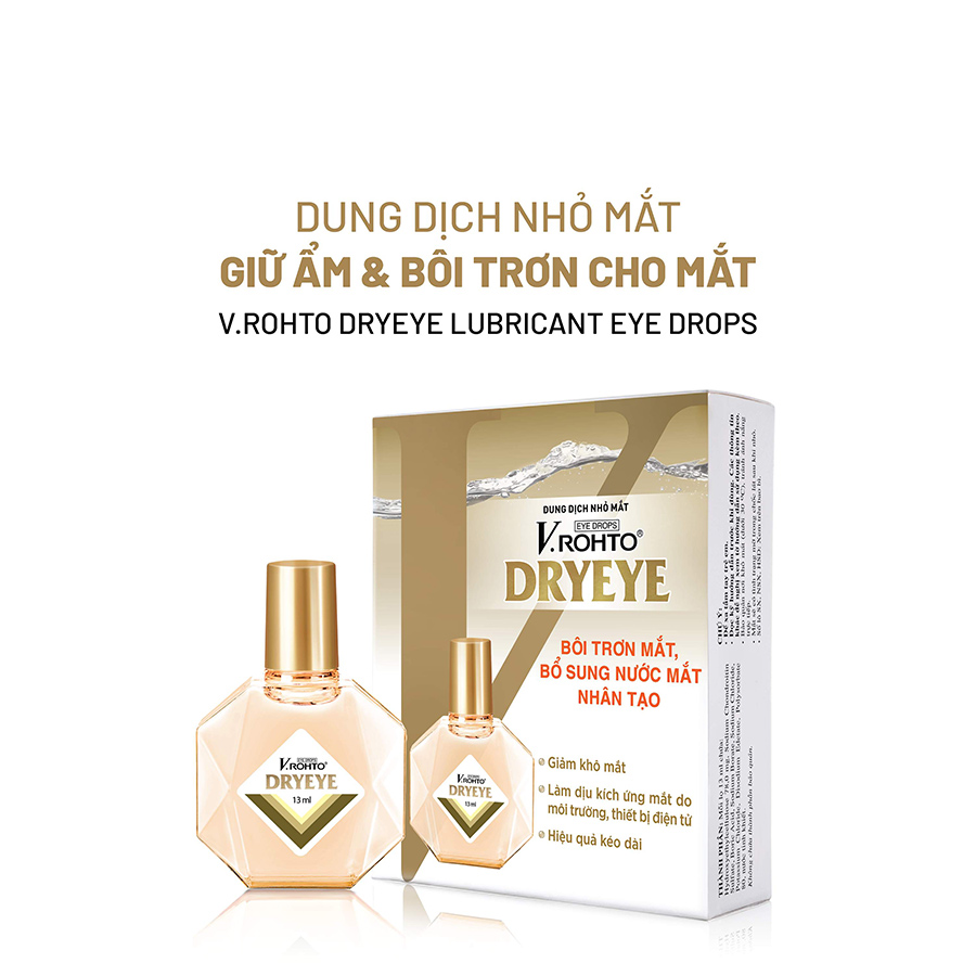 Dung dịch nhỏ mắt bổ sung nước mắt nhân tạo V.Rohto DryEye 13ml