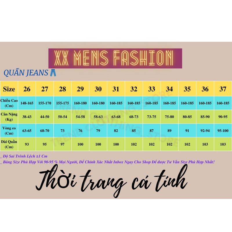 &quot;RẺ VÔ ĐỊCH&quot; Quần Jeans Nam, Quần Jeans Baggy xanh sáng nhạt ống xuông rộng style hàn quốc 2022- XX MENS FASHION