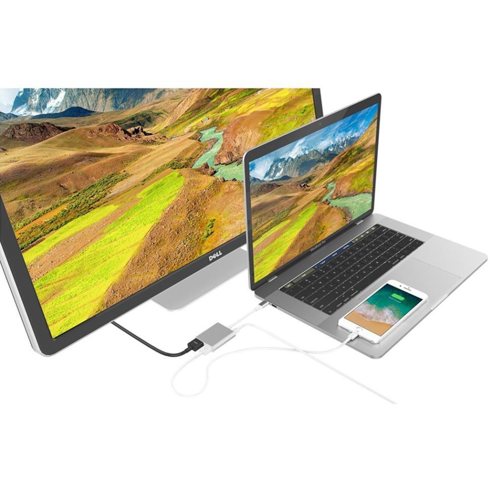 Cổng Chuyển Hyperdrive 3 in 1 HDMI 4K Usb-C Cho Macbook,PC,Devices - Hàng Chính Hãng