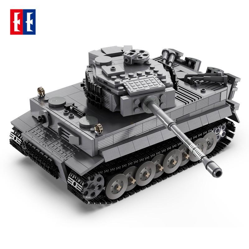 Đồ Chơi Lắp Ráp Kiểu LEGO ARMY Mô Hình Xe Tăng Điều Khiển RC TIGER TANK CaDA C61071 Với 925 Mảnh Ghép - Động Cơ Pin Sạc