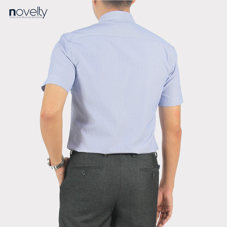 Áo sơ mi nam ngắn tay Novelty Regular fit sọc nhỏ NSMMSNMTCR220927N
