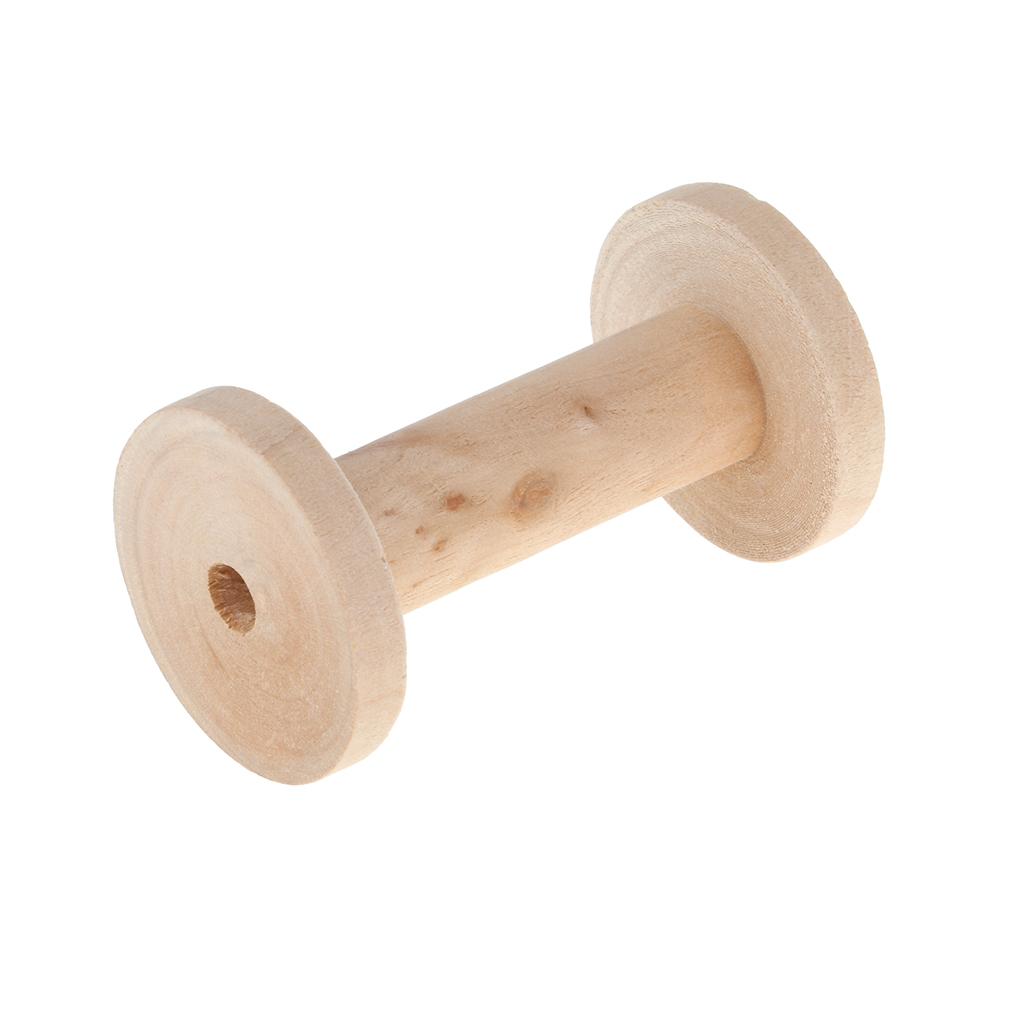 1X Gỗ Ống Cuộn Dây Cuốn Dây Lớp Viền May Dụng Cụ Bộ Kim Chỉ Phụ Kiện