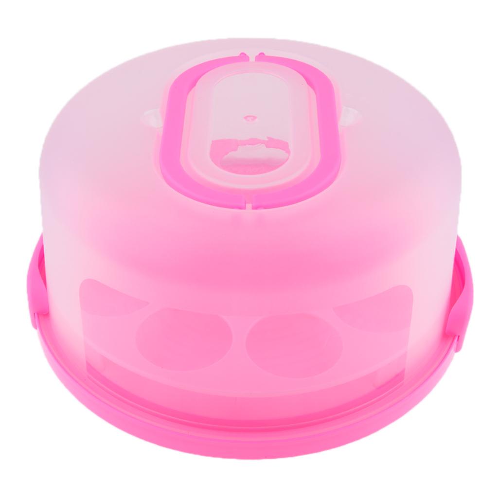 Portable Cake Cupcake Carrier Latching Cake Server Plastic Storage Box Tray