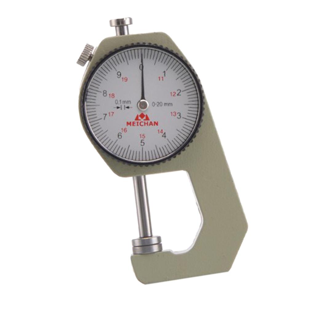 0.79'’ Precision Dial Pocket Flat Head Thickness Gauge Gage Measuring Tool