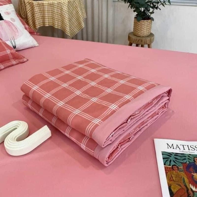 Chăn đũi cotton hè thu kẻ Mụi xuất Nhật kích thước 2 m x 2m3