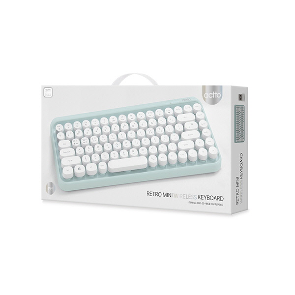 Bàn phím không dây bluetooth 3.0 thiết kế Mini Retro tích hợp nhiều thiết bị - Retro Mini Wireless Keyboard Actto KBD-50