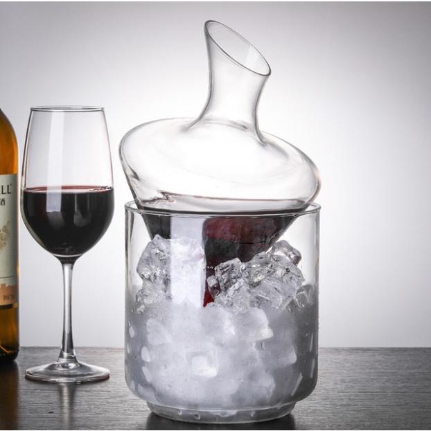 Bình thở vang pha lê ALAN DECANTER 1000ml (Xô đá + bình rời)
