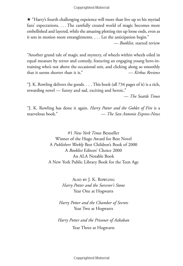 Sách Harry Potter And The Goblet Of Fire (Harry Potter và Chiếc cốc lửa) (English Book)
