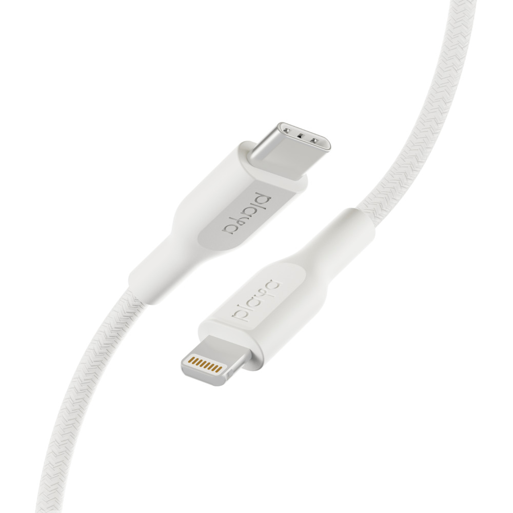 Cáp sạc nhanh Lightning to USB-C Belkin Playa vỏ dù, 1m &amp; 2m - Hàng Chính Hãng