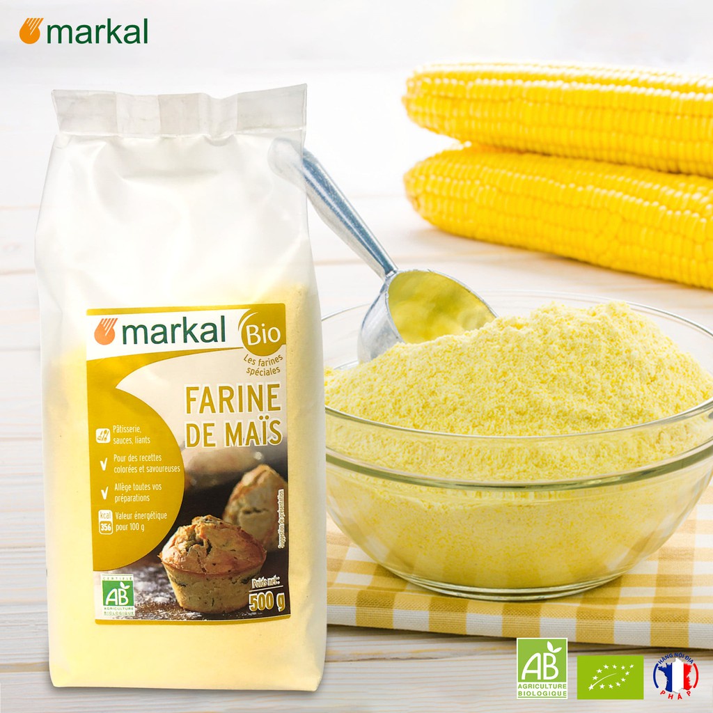 Bột bắp hữu cơ hạt mịn Markal Corn Flour 500g