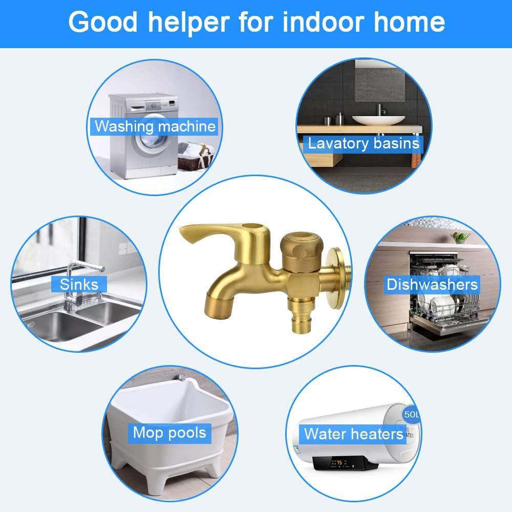 Vòi đôi Vòi vườn bằng đồng thau Tap Tap Anti-Gel Double Comput