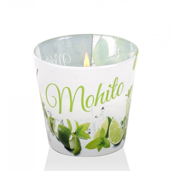 Ly nến thơm Bartek Candles BAT7990 Mohito Raspberry 115g (Hương bạc hà, Mẫu ngẫu nhiên)