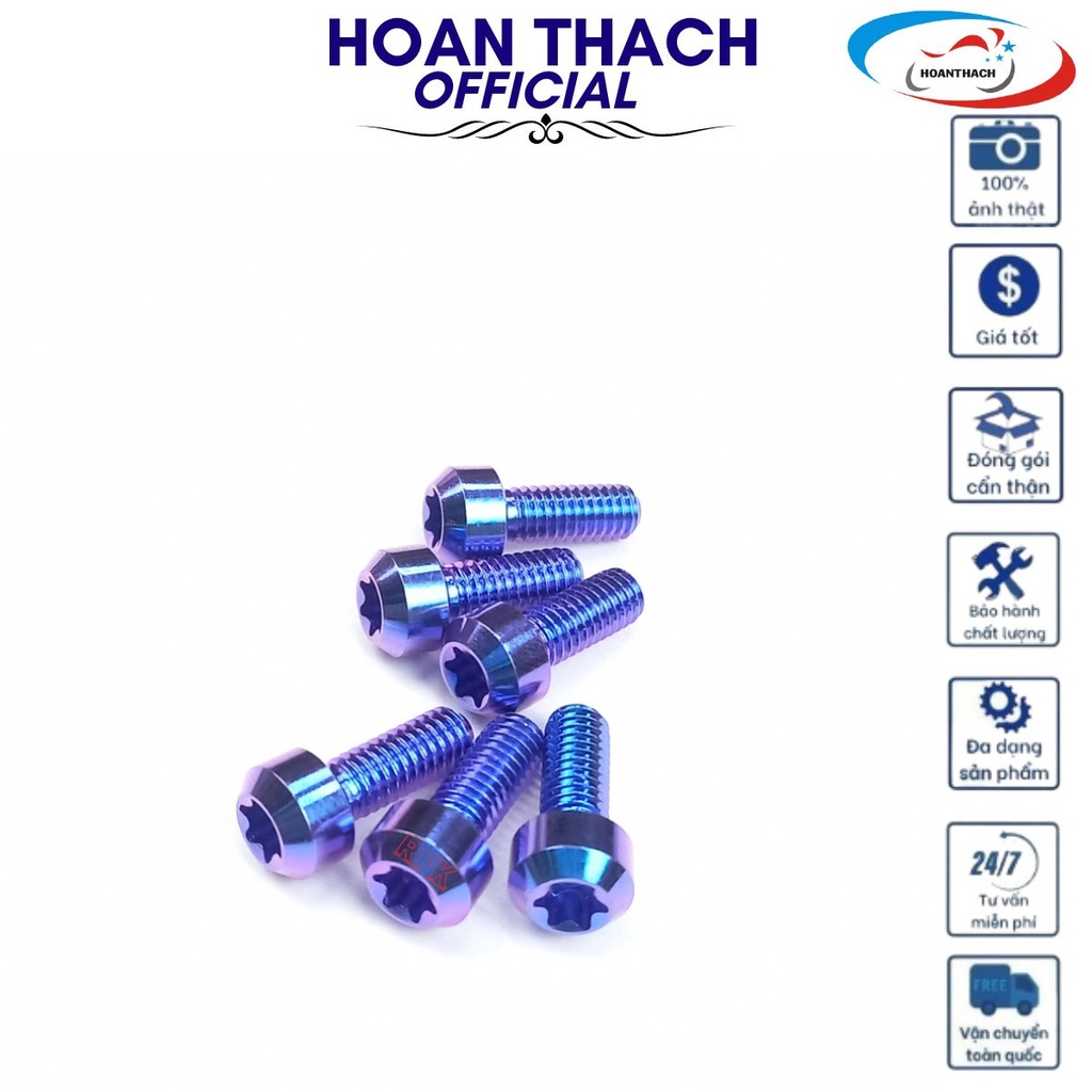 Ốc Gr5 Titan 6L15 Trụ Tím dùng cho nhiều dòng xe SP010498 (giá 1 con)