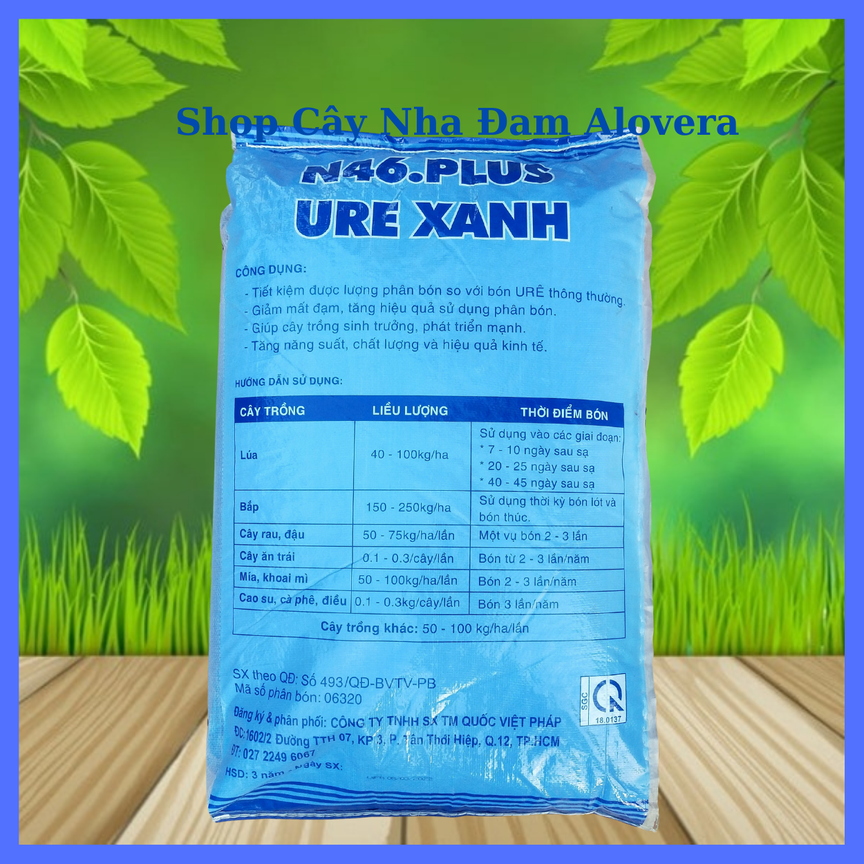 Phân Đạm Ure Màu Xanh Hạt To Tan Chậm (1KG)