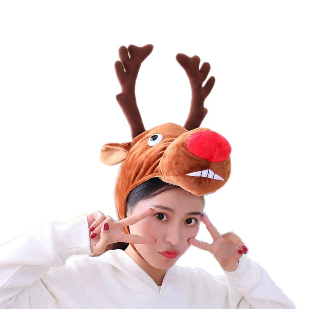 Soft  Plush Animal hat hooded Funny Reindeer Headwear