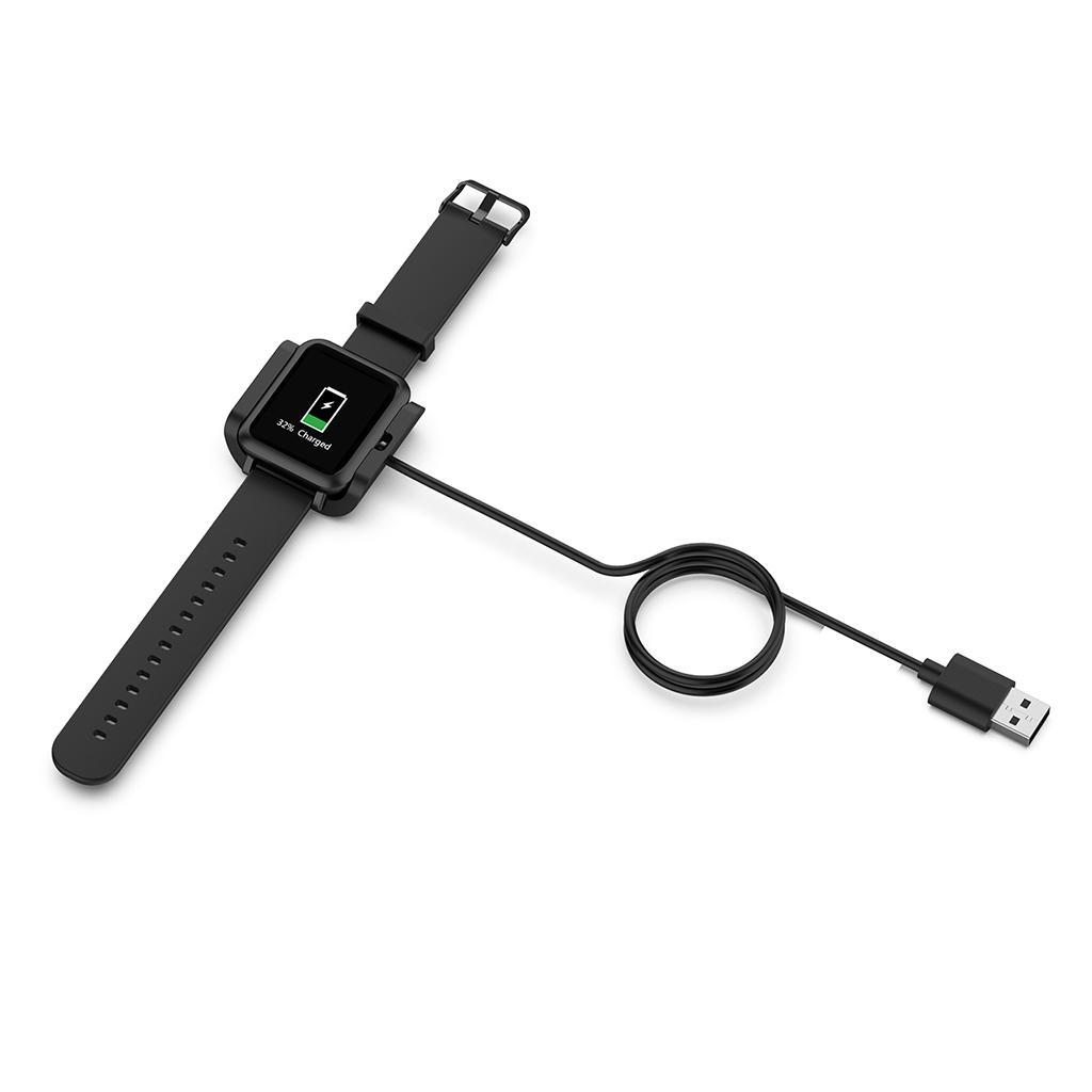 1M Black USB Smart Watch Charge Dock Cable Base Cradle Kit for Amazfit A1916