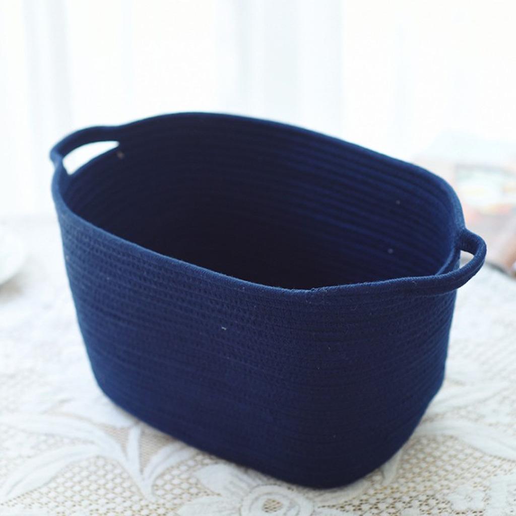 Nordic Cotton Woven Storage Basket for Laundry Sundries Toy Organizer Beige