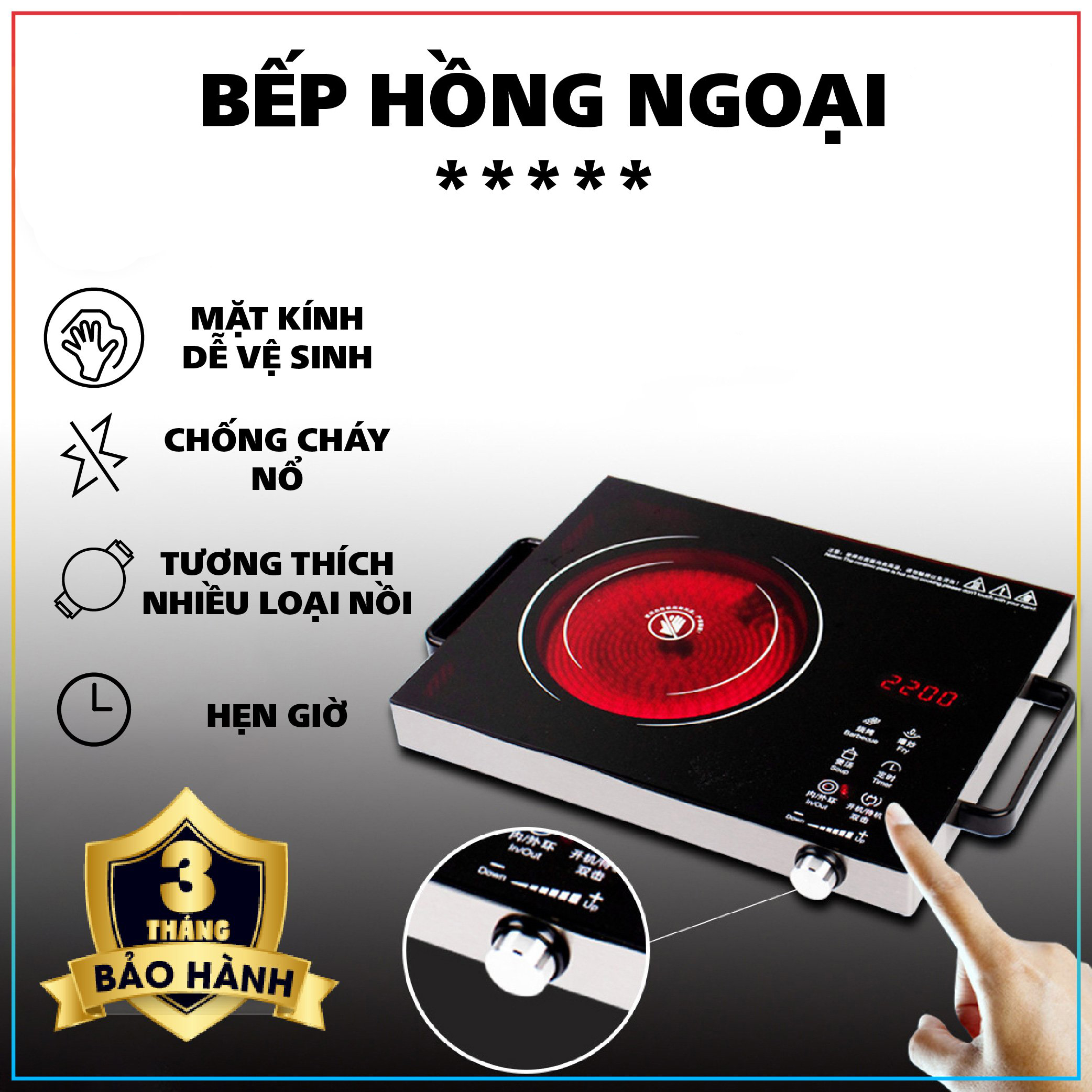 Bếp hồng ngoại tiết kiệm điện tương thích nhiều loại nồi