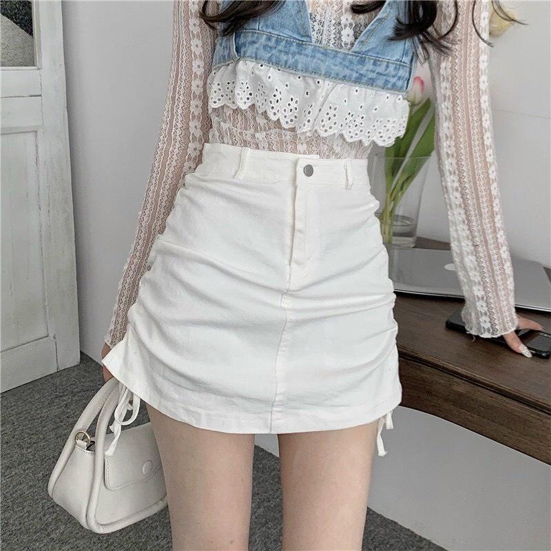 Chân Váy Ngắn Kaki Rút Dây Hông I040 Dành Cho Nữ Thiết Kế Trẻ Trung Năng Động