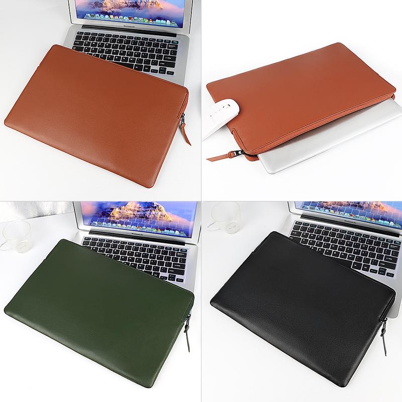 Da PU Túi Đựng Laptop Macbook 13/14/15 Inch Chống Nước Túi Đựng Máy Tính Xách Tay Cho Huawei Pro Xiaomi HP