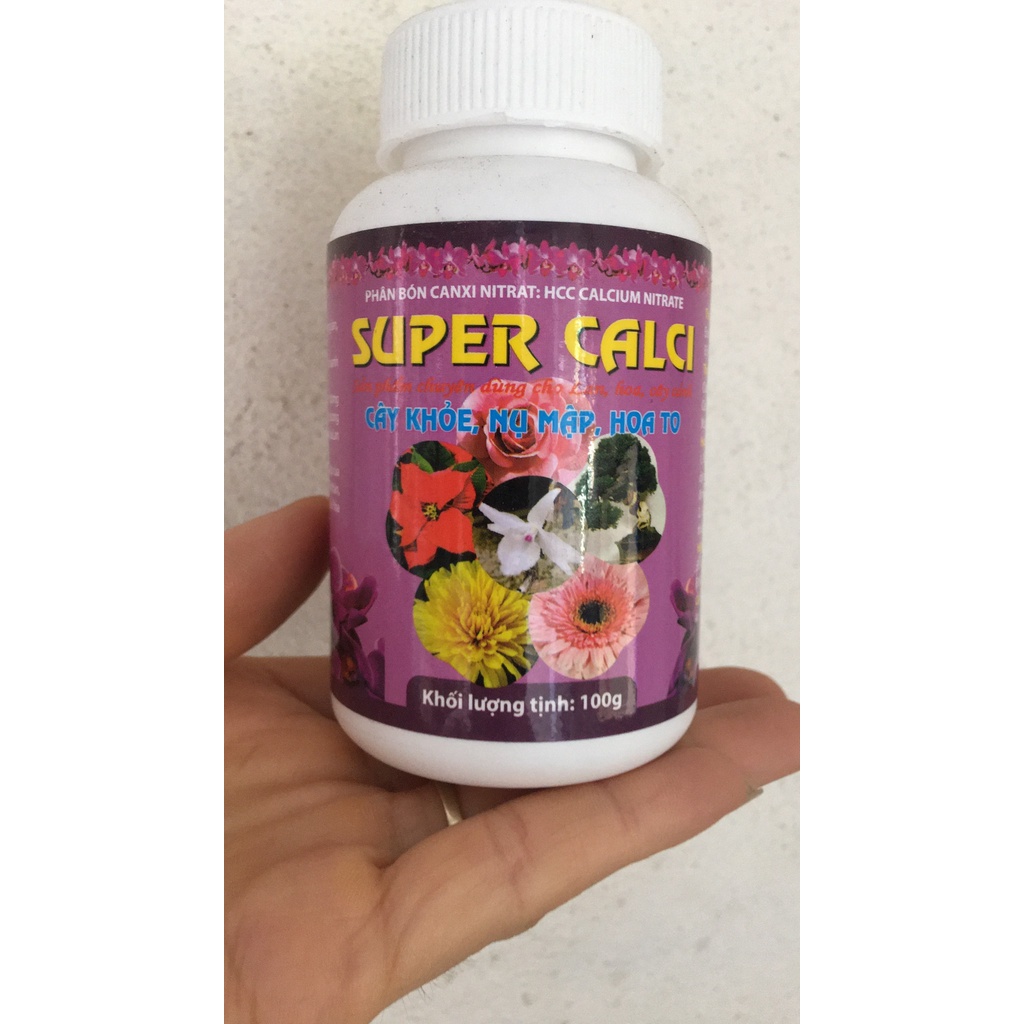 Phân bón lá super canxi hũ 100gr, cứng cây, phát triển rễ, hạ phèn