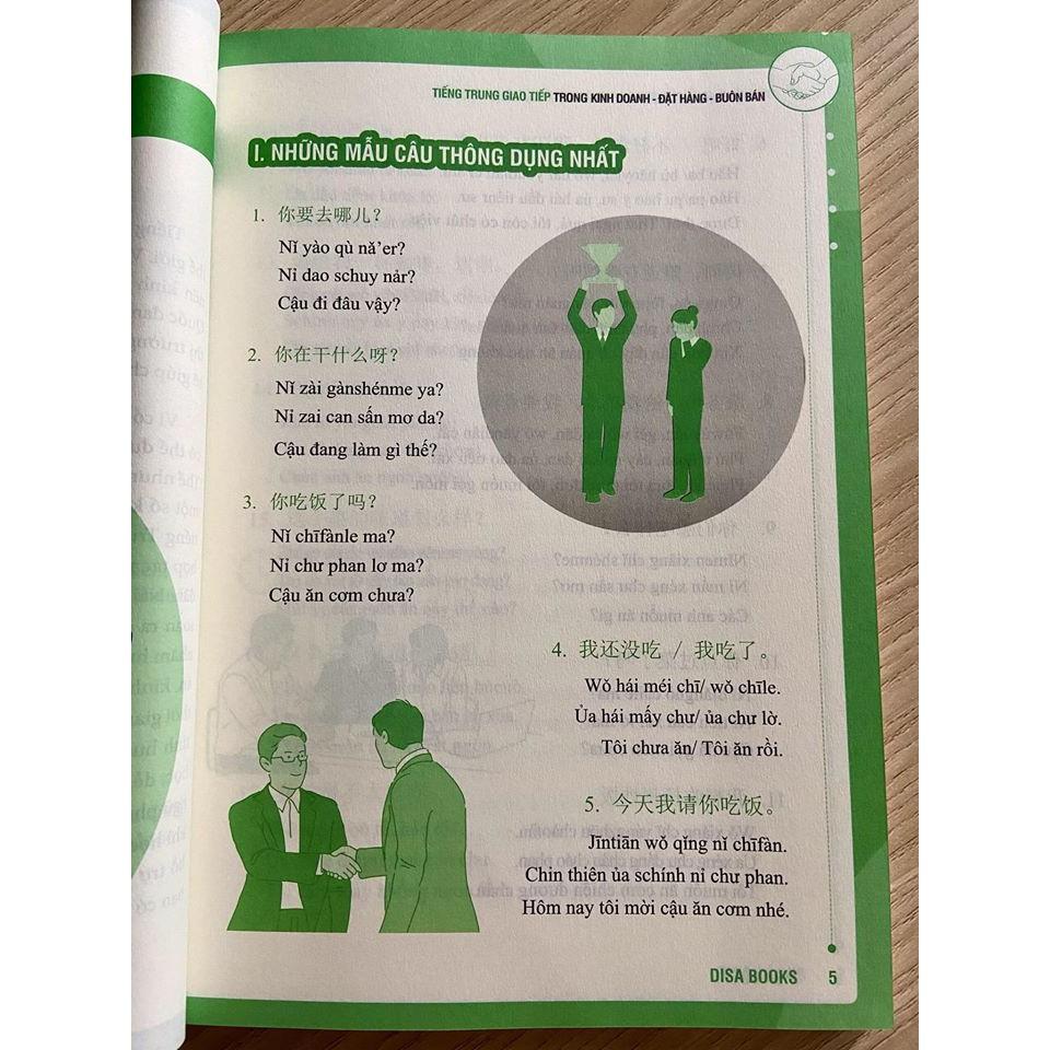 Sách-Tiếng trung giao tiếp trong Kinh doanh Đặt hàng buôn bán + DVD tài liệu