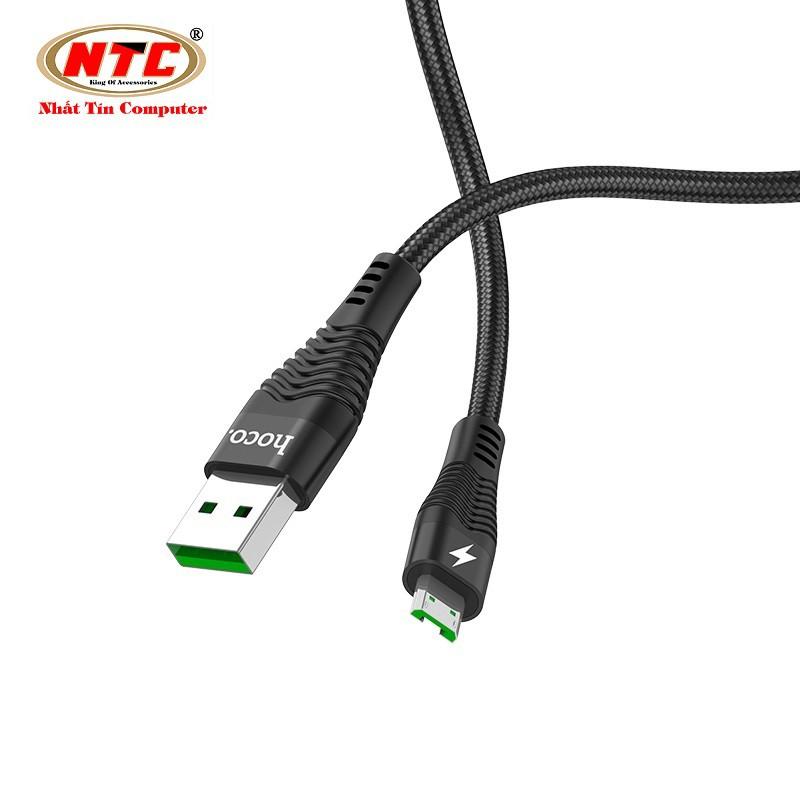 Cáp sạc cường độ cao dành cho Hoco U53 cổng microUSB 1.2M hỗ trợ điện áp tối đa 4A - Hàng chính hãng