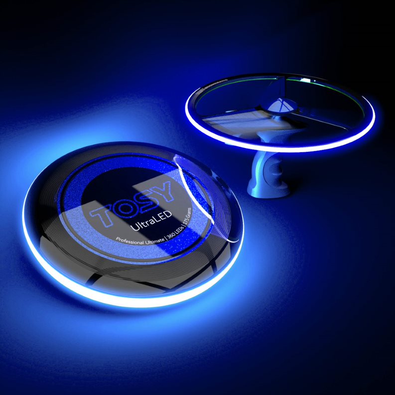 Set ĐĨA NÉM ULTIMATE và BOOMERANG TOSY FLYING DUO - 360 LEDs Xanh dương